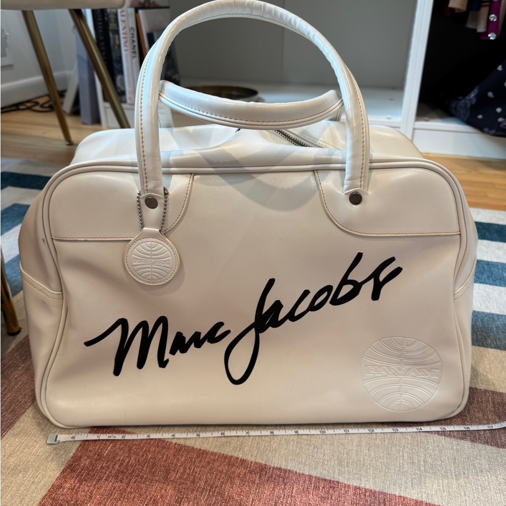 Marc Jacobs x Pan Am White Faux Leather Bag Travel Bag